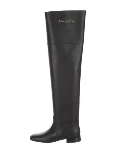 Pre-owned Dior Leather Boots In Black