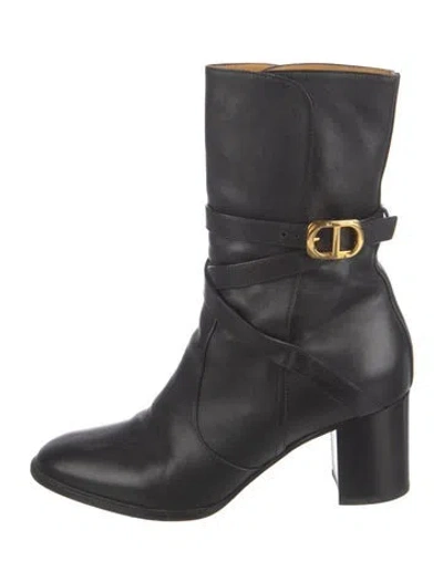 Pre-owned Dior Leather Boots In Black