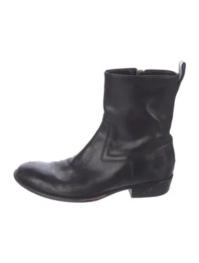 Pre-owned Dior Leather Boots In Black