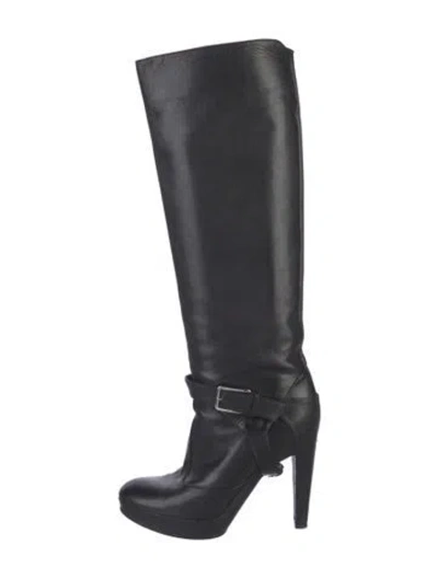 Pre-owned Dior Leather Boots In Black
