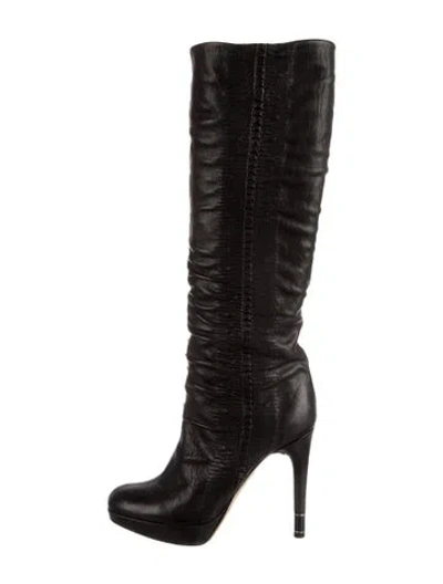 Pre-owned Dior Leather Boots In Black