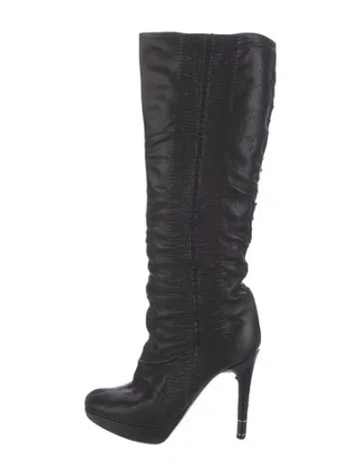 Pre-owned Dior Leather Boots In Black