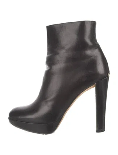 Pre-owned Dior Leather Boots In Black