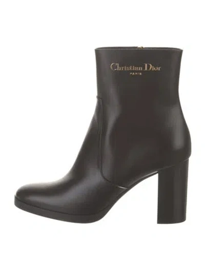 Pre-owned Dior Leather Boots In Black