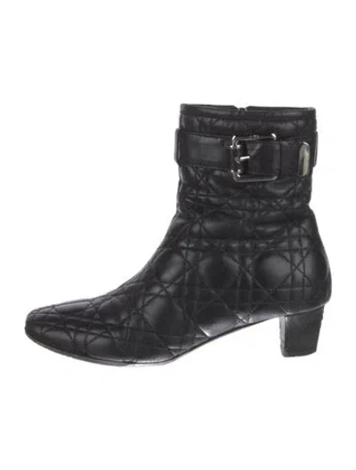Pre-owned Dior Leather Boots In Black