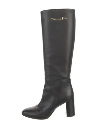 Pre-owned Dior Leather Boots In Black