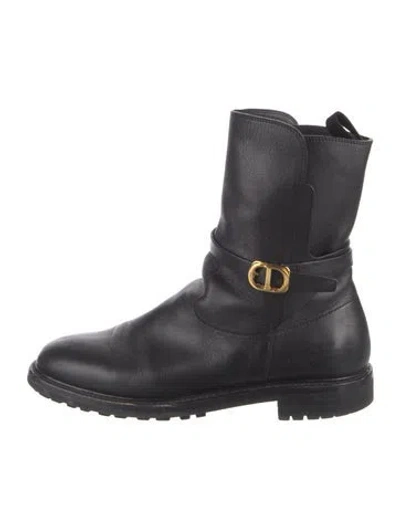 Pre-owned Dior Leather Boots In Black