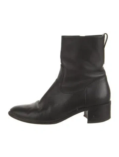 Pre-owned Dior Leather Boots In Black