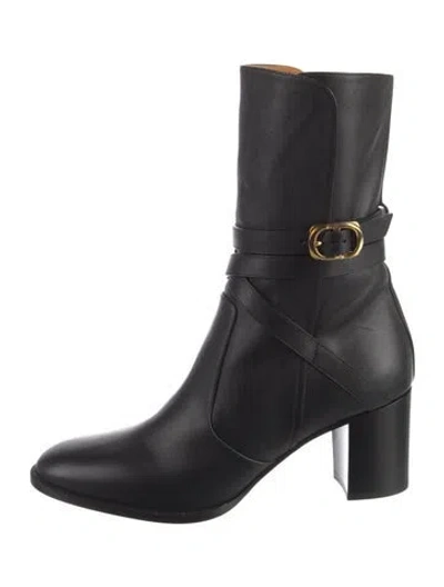 Pre-owned Dior Leather Boots In Black