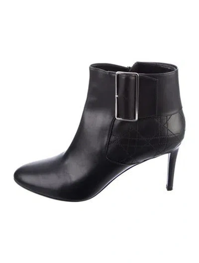 Pre-owned Dior Leather Boots In Black