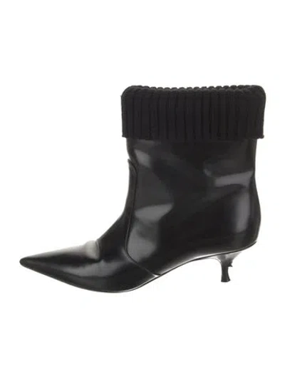 Pre-owned Dior Leather Boots In Black