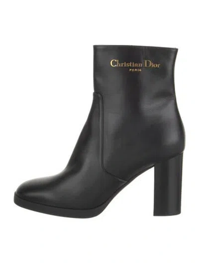 Pre-owned Dior Leather Boots In Black