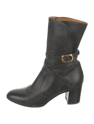 Pre-owned Dior Leather Boots In Black