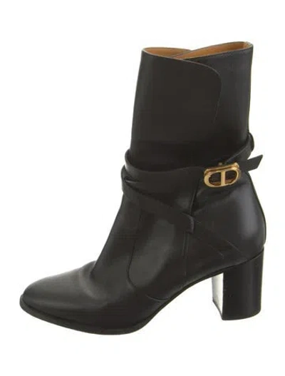 Pre-owned Dior Leather Boots In Black