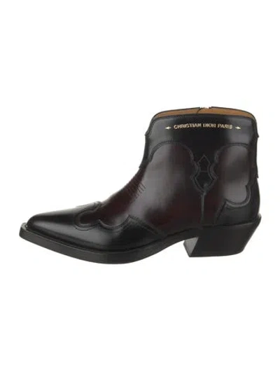 Pre-owned Dior Leather Boots In Black