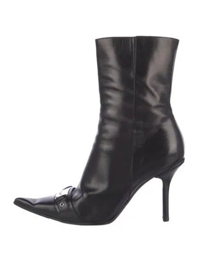 Pre-owned Dior Leather Boots In Black
