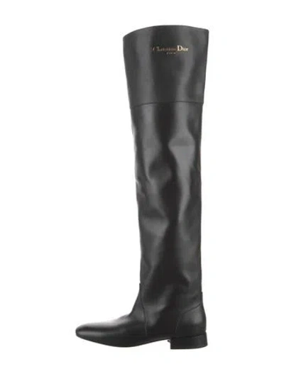 Pre-owned Dior Leather Boots In Black