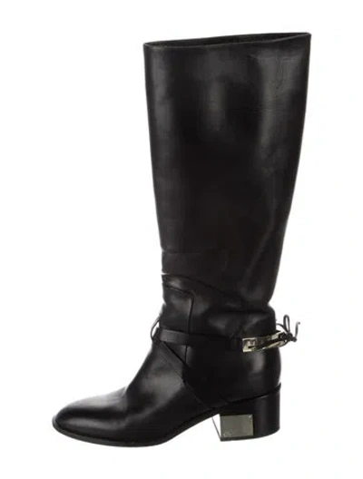 Pre-owned Dior Leather Boots In Black