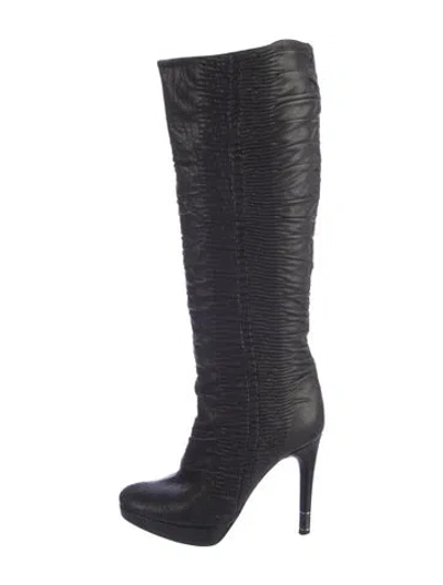 Pre-owned Dior Leather Boots In Black