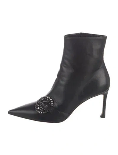 Pre-owned Dior Leather Boots In Black