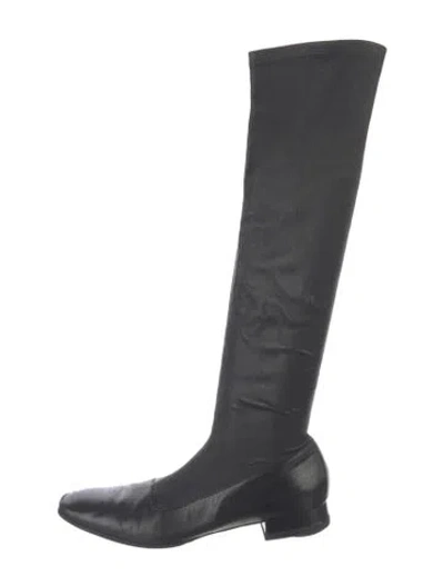 Pre-owned Dior Leather Boots In Black
