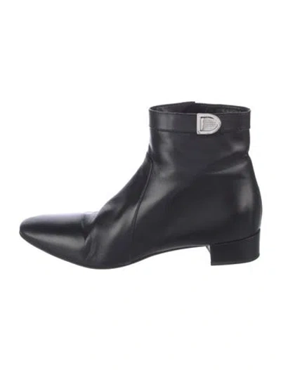 Pre-owned Dior Leather Boots In Black