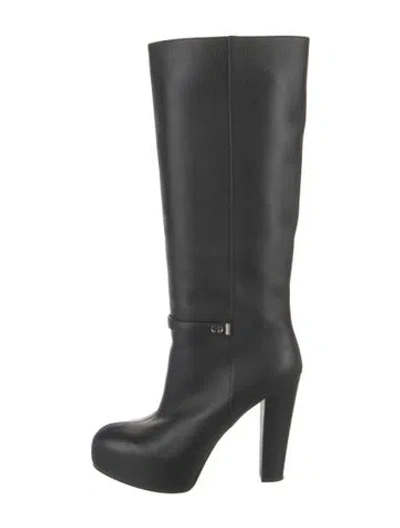 Pre-owned Dior Leather Boots In Black