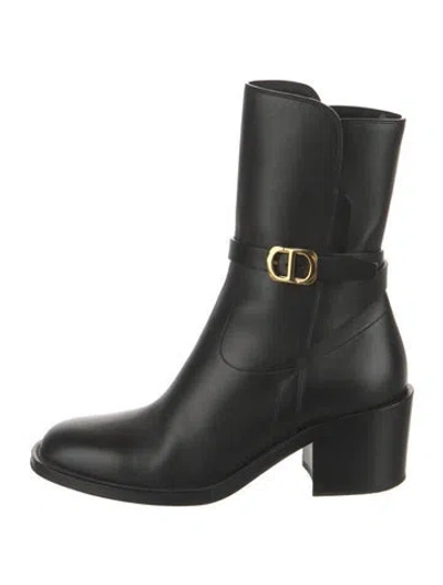 Pre-owned Dior Leather Boots In Black