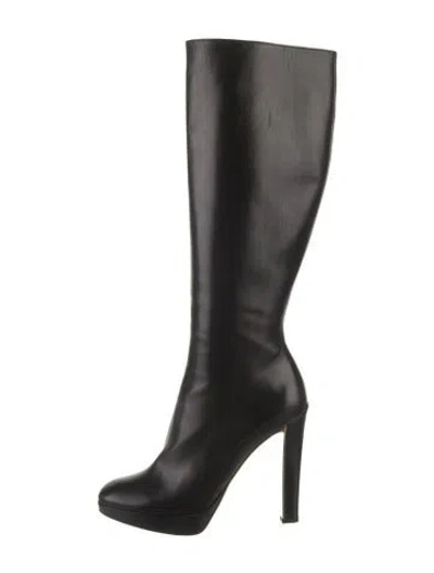 Pre-owned Dior Leather Boots In Black