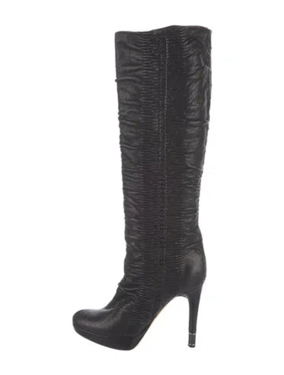 Pre-owned Dior Leather Boots In Black