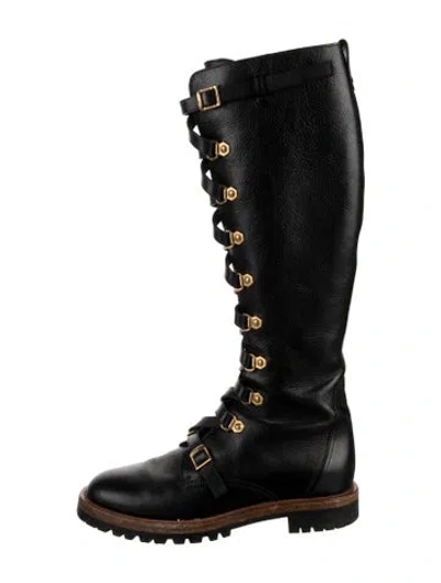 Pre-owned Dior Leather Boots In Black