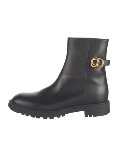 Pre-owned Dior Leather Boots In Black