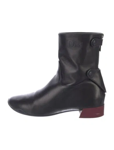 Pre-owned Dior Leather Boots In Blue