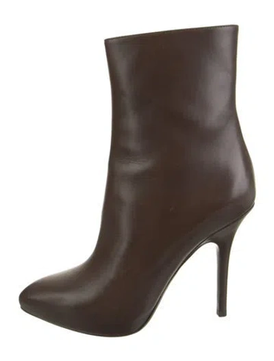 Pre-owned Dior Leather Boots In Brown