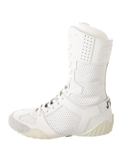 Pre-owned Dior Leather Boots In White