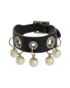 Dior Leather Bracelet In Black