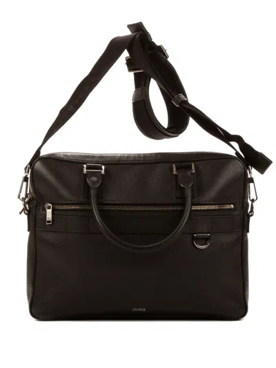 Pre-owned Dior Leather Briefcase In Black