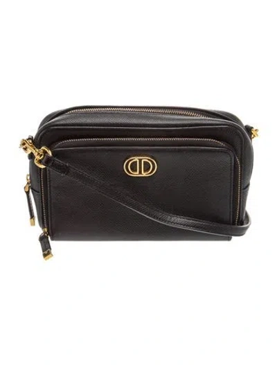 Pre-owned Dior Leather Caro In Black