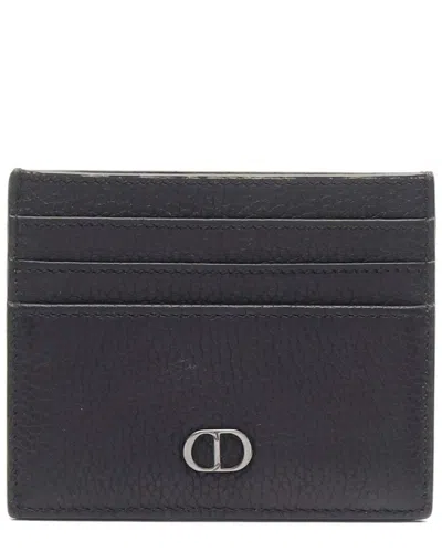 Pre-owned Dior Leather Cd Icon Card Holder (authentic Pre-loved)
