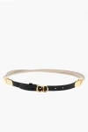 Dior Leather Cd Slim Belt With Rope Detail 20mm Grösse 85
