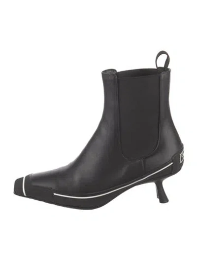 Pre-owned Dior Leather Chelsea Boots In Black