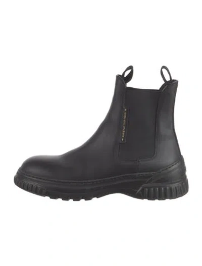 Pre-owned Dior Leather Chelsea Boots In Black