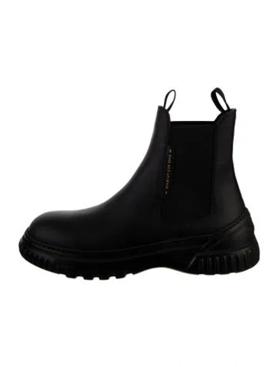 Pre-owned Dior Leather Chelsea Boots In Black