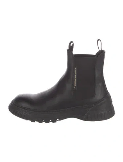 Pre-owned Dior Leather Chelsea Boots In Black
