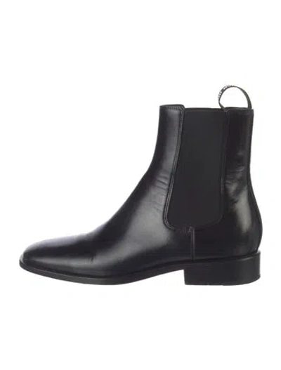 Pre-owned Dior Leather Chelsea Boots In Black