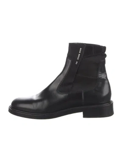 Pre-owned Dior Leather Chelsea Boots In Black