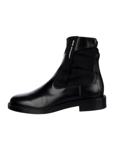 Pre-owned Dior Leather Chelsea Boots In Black