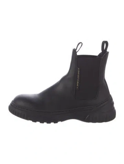 Pre-owned Dior Leather Chelsea Boots In Blue
