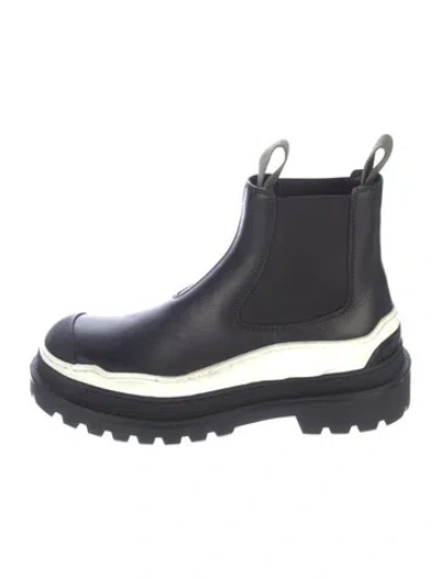 Pre-owned Dior Leather Chelsea Boots W/ Tags In Black