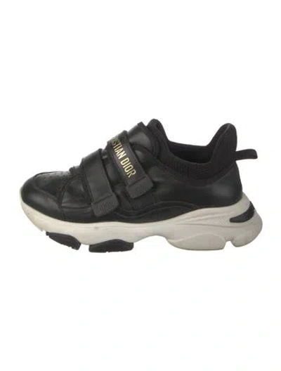 Pre-owned Dior Leather Chunky Sneakers In Black